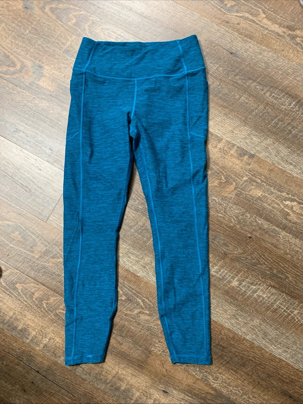 Victoria's Secret Blue Marl Yoga Pants/Leggings With Pockets Size M EUC